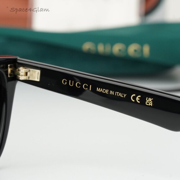 Gucci Women Sunglasses Black Grey Rectangle GG1539S 001 BRAND NEW main image 8